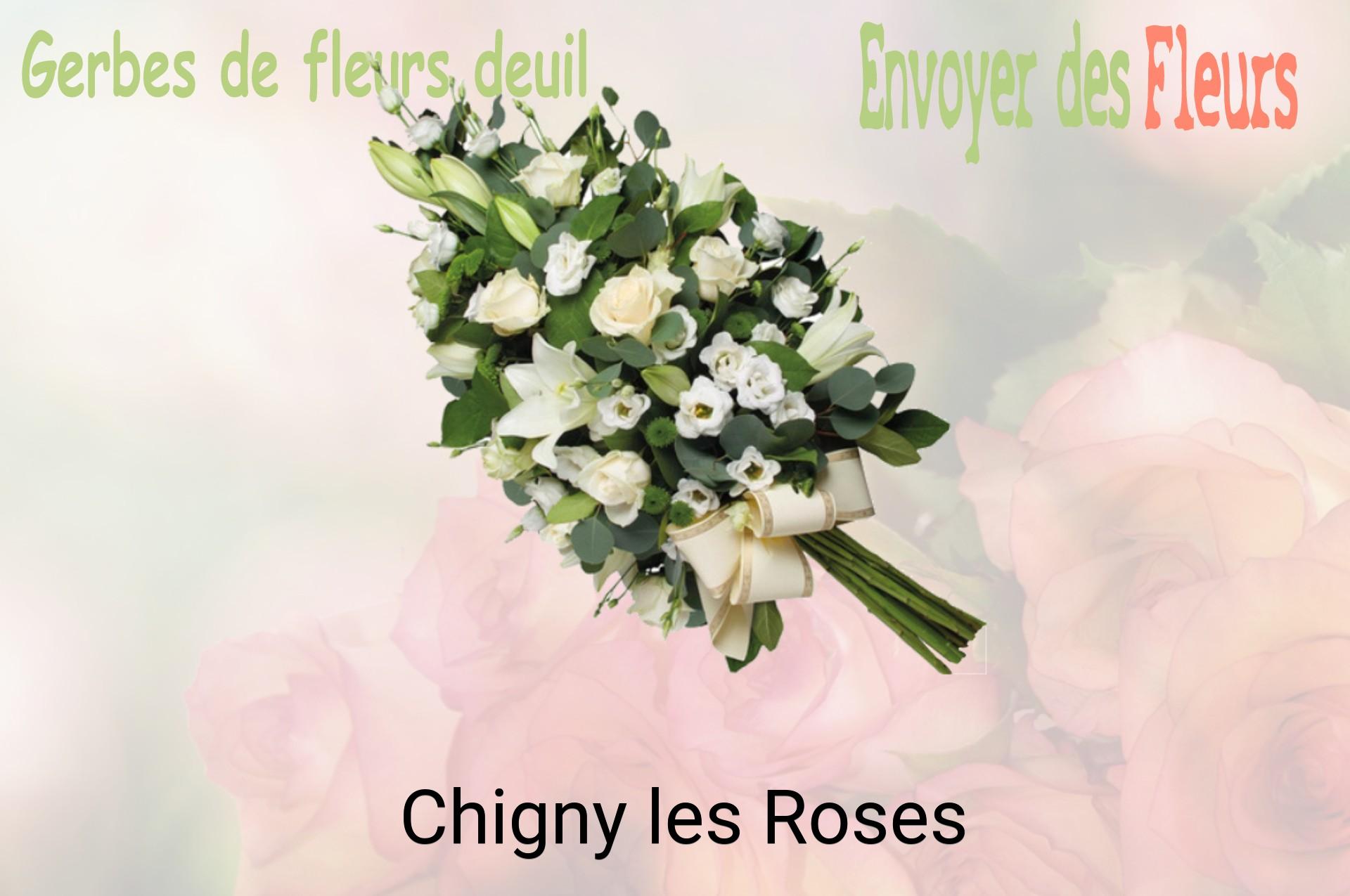 Gerbe de fleurs de deuil livrée à Chigny-les-Roses